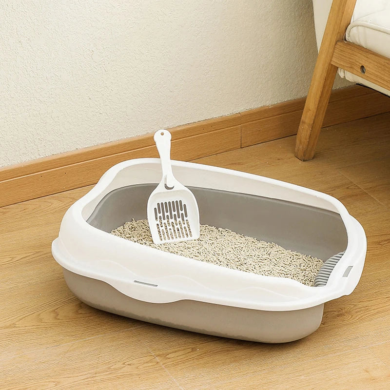 CleanPaws™ Semi-Enclosed Cat Litter Box